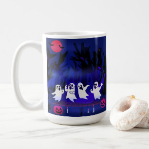 Ghost Singing Contest in Haunted Forest Graveyard Coffee Mug