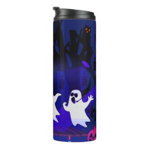 Ghost Singing Contest in Haunted Forest Graveyard Thermal Tumbler