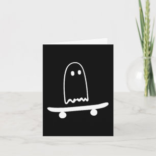 Ghost skateboard lazy funny skateboarding card