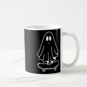 Ghost Skateboard Lazy Halloween Costume Funny Skat Coffee Mug