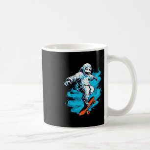 Ghost Skateboard Lazy Halloween Costume Funny Skat Coffee Mug