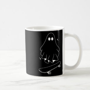 Ghost Skateboard Lazy Halloween Costume Funny Skat Coffee Mug