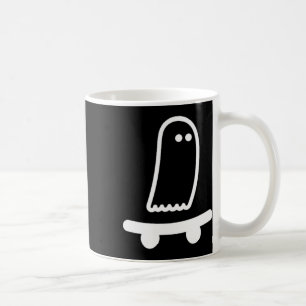 Ghost Skateboard Lazy Halloween Costume Funny Skat Coffee Mug