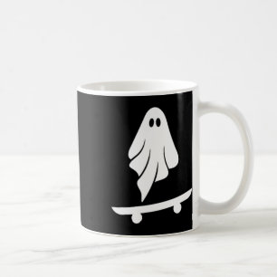 Ghost Skateboard Lazy Halloween Costume Funny Skat Coffee Mug