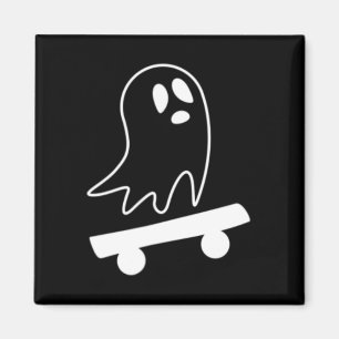 Ghost Skateboard Lazy Halloween Costume Skateboard Magnet