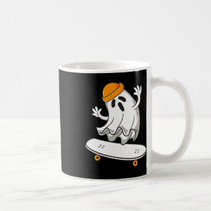 Ghost Skateboarding Halloween Skateboard Shirt Men Coffee Mug