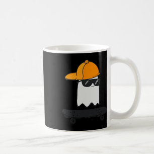 Ghost Skateboarding Lazy Halloween Costume Funny S Coffee Mug