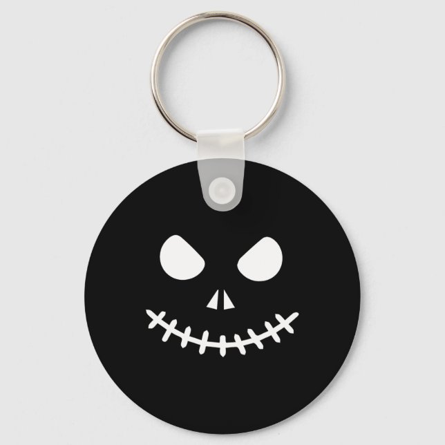 Ghost Skeleton Halloween  Key Ring (Front)