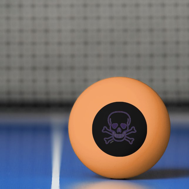 Ghost Skull orange 3 star ping pong ball (Net)