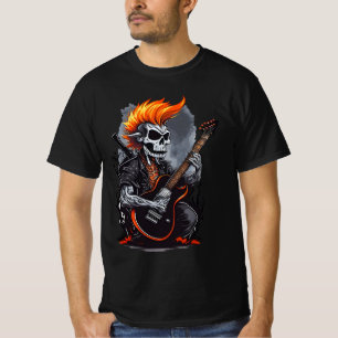 Ghost Skull Playing Guitar T-Shirt