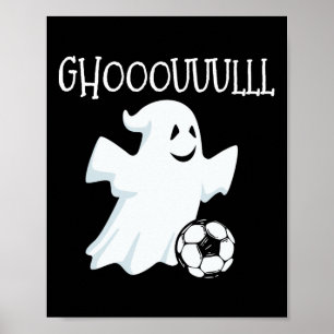 Ghost Soccer Halloween Poster