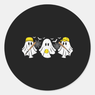Ghost Softll Player Funny Halloween Costume For Me Classic Round Sticker
