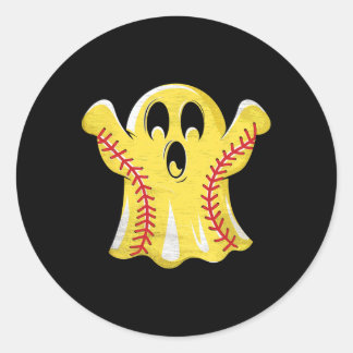 Ghost Softll Spooky Halloween Sell Sport  Classic Round Sticker