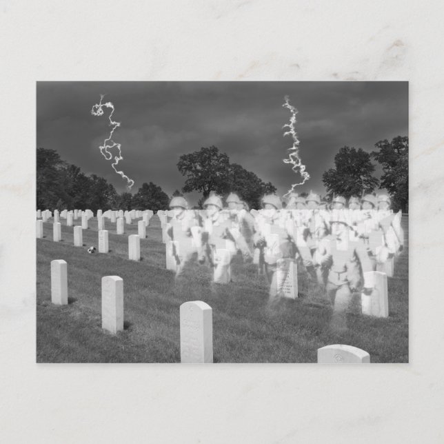 Ghost Soldiers at Jefferson Baracks Postcard (Front)