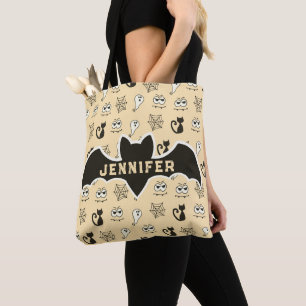Ghost, Spiderwebs and Black Cats Yellow Tote Bag