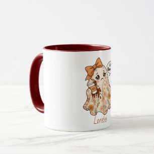 Ghost Spilled Pumpkin Latte Boo-Sheet Mug
