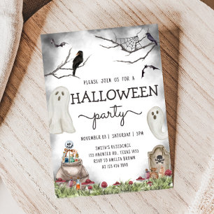 Ghost Spooky Halloween Party  Invitation