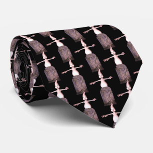 Ghost Tombstone Halloween Funny  Tie