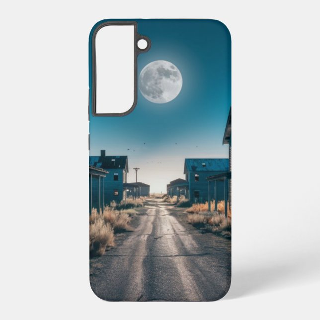 Ghost Town Full Moon Phone Case - Western Design (Back)
