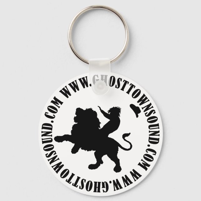 Ghost Town Sound B&W Keychain (Front)