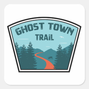 Ghost Town Trail Pennsylvania Square Sticker