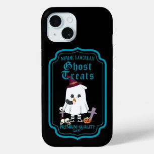 GHOST TREATS MADE LOCALLY funny halloween iPhone 15 Case