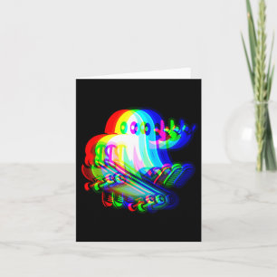 Ghost Trippy Vaporwave Halloween Techno Rave Edm M Card