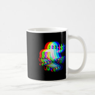 Ghost Trippy Vaporwave Halloween Techno Rave Edm M Coffee Mug