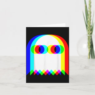 Ghost Trippy Vaporwave Halloween Techno Rave Funny Card