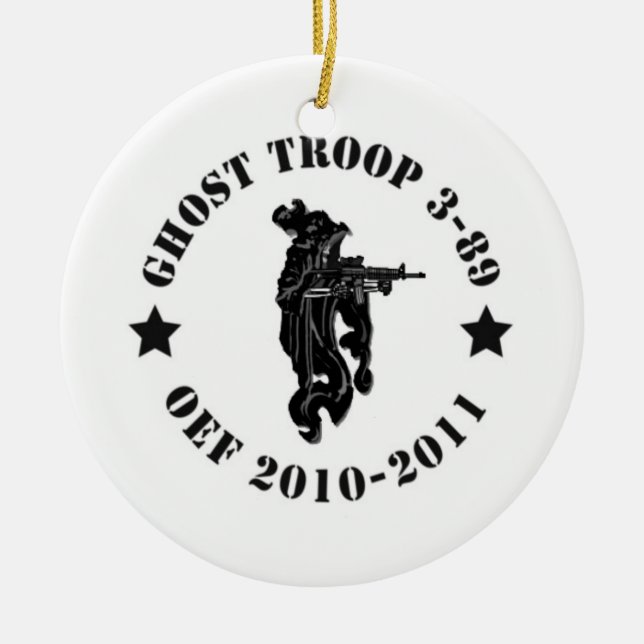 Ghost Troop Ceramic Tree Decoration (Front)