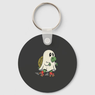 Ghost Turtle Roller Skates Halloween Design_1 Key Ring