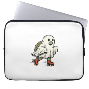 Ghost Turtle Roller Skating Vintage Halloween Desi Laptop Sleeve