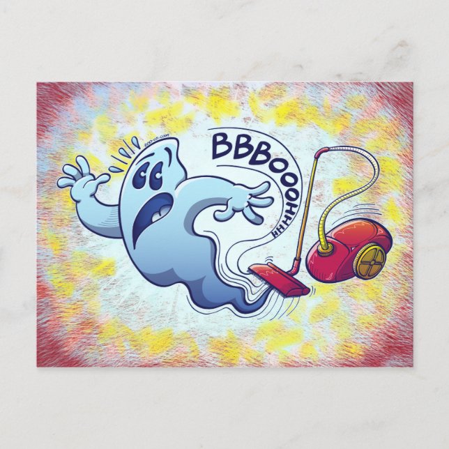 Ghost Vacuum Cleaner Nightmare Postcard (Front)