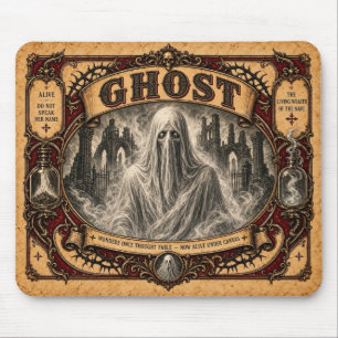 Ghost, Vintage Circus Monster Mouse Pad