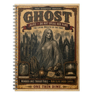 Ghost, Vintage Circus Monster Notebook