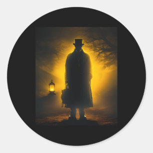 Ghost Vintage Gothic Men England British Mystery Classic Round Sticker