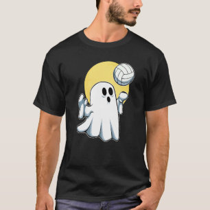 Ghost Volleyball Player Lazy Halloween Costume Cut T-Shirt
