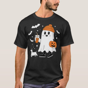 Ghost Walking Dachshund Spooky Season Halloween Do T-Shirt