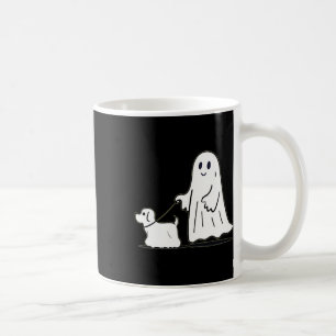 Ghost Walking Dog Ghostie Funny Halloween Dog Love Coffee Mug