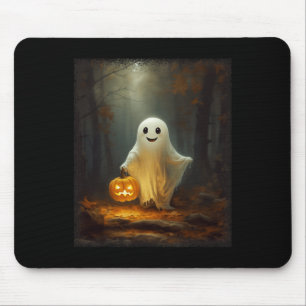 Ghost Walking In The Forest Halloween Costume Men Mouse Pad