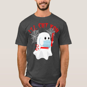 Ghost Wearing Face Mask Ill Cut You Halloween T-Shirt