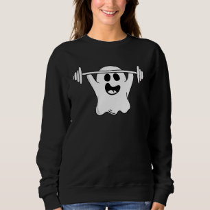 Ghost Weightlifting Halloween Fitness Gym Workout Sweatshirt