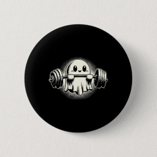 Ghost Weightlifting Pocket Funny Ghost Workout Hal 6 Cm Round Badge