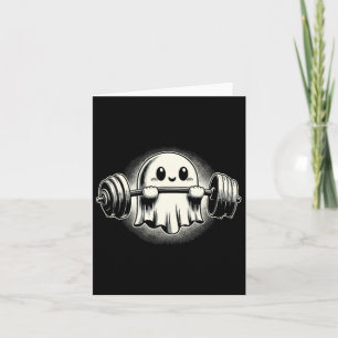 Ghost Weightlifting Pocket Funny Ghost Workout Hal Card