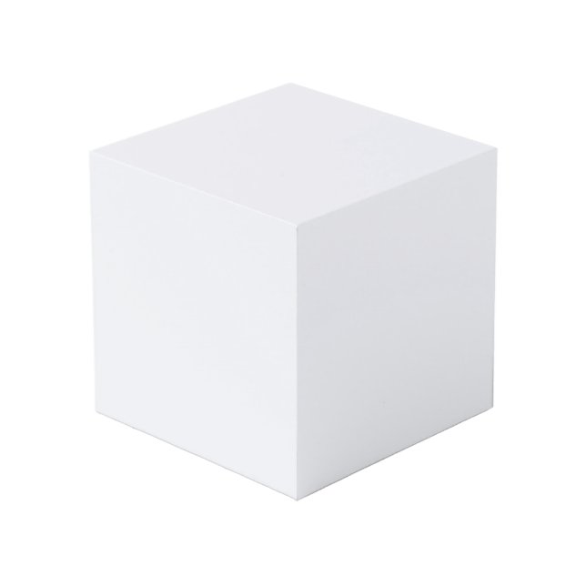 Ghost White Cube (Front Angled)