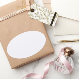 Ghost White Oval Sticker