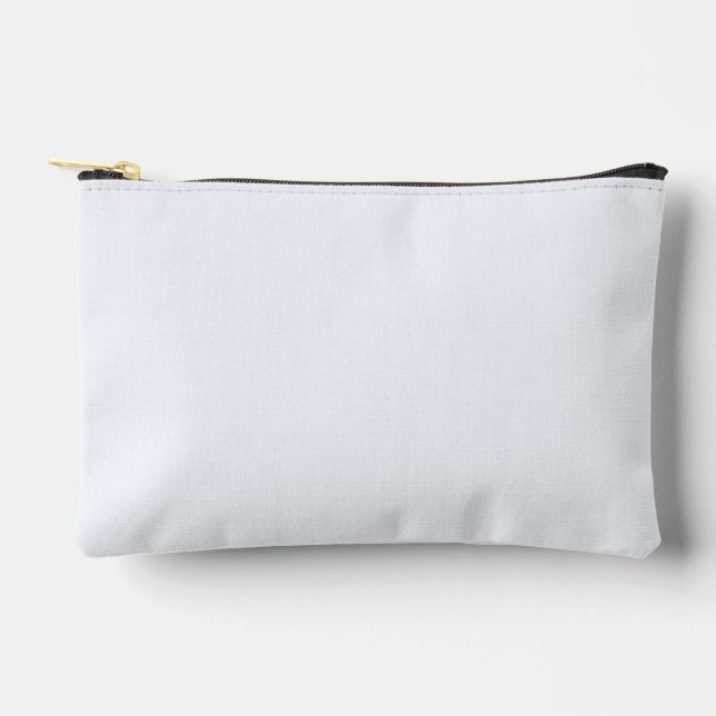 Ghost White Solid Colour Accessory Pouch (Front)