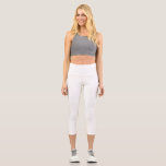 Ghost White Solid Colour Capri Leggings<br><div class="desc">Ghost White Solid Colour modern colour.</div>