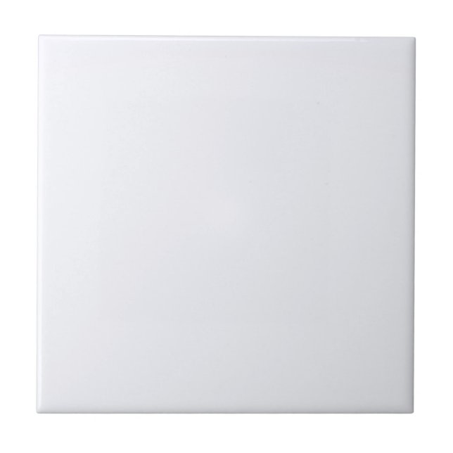Ghost White Solid Colour Ceramic Tile (Front)