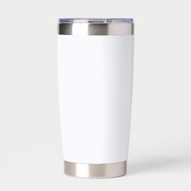 Ghost White Solid Colour Insulated Tumbler (Front)